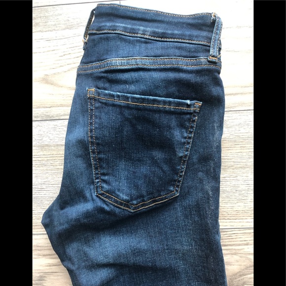 Zara Dark Rinse Distressed Stretch Denim - Picture 3 of 3